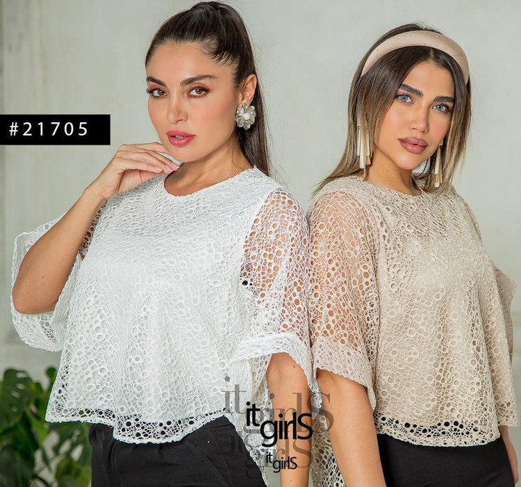 شومیز گیپور مجلسی زنانه و دخترانه