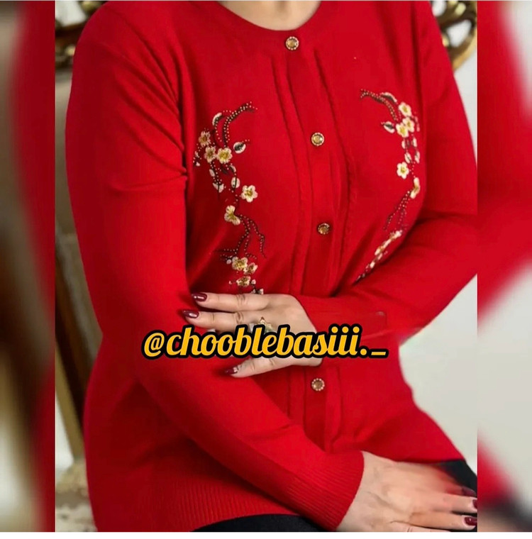 ژاکت بافت زنانه پاییزی دکمه دار/بافت گرم و نرم